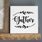 Gather with Leaf Sprigs Embossing 12 x 12 Stencil | FS019 by Designer Stencils | Word & Phrase Stencils | Reusable Stencils for Painting on Wood, Wall, Tile, Canvas, Paper, Fabric, Furniture, Floor | Reusable Stencil for Home Makeover